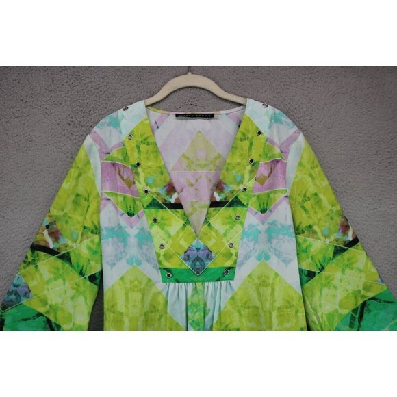 Ivanka Trump 3/4 Wide Sleeve V Neck Tunic-Size Large/XL-BOHO - Picture 4 of 10